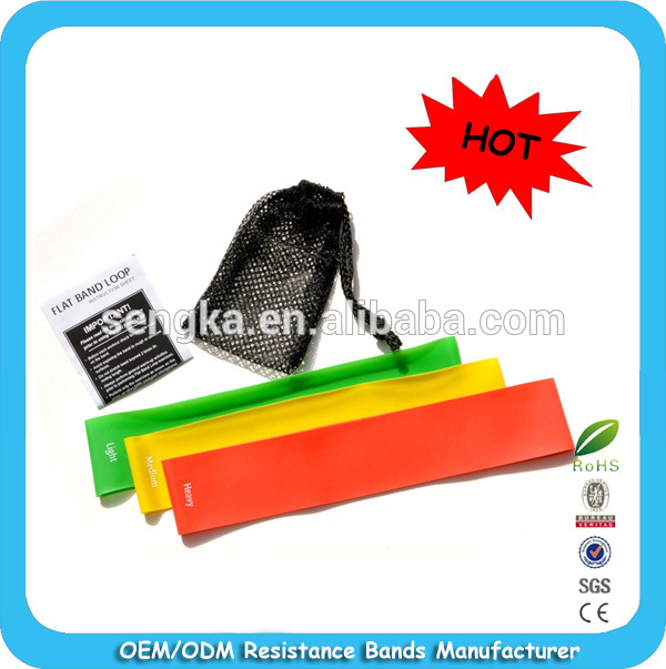 RB-003E HOT SALES!Instock 10＂x2＂ 3 Loop Bands for Exercis